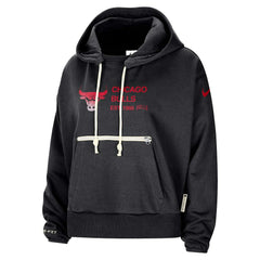 Black Chicago Bulls Women's Courtside Standard Issue Performance Pullover Hoodie | NBA