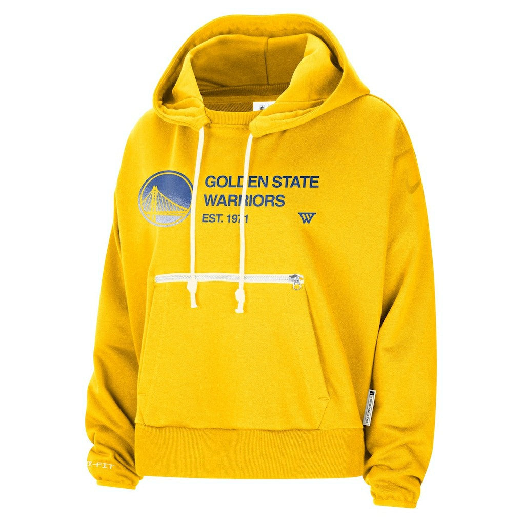 Gold Golden State Warriors Women's Courtside Standard Issue Performance Pullover Hoodie sale | NBA