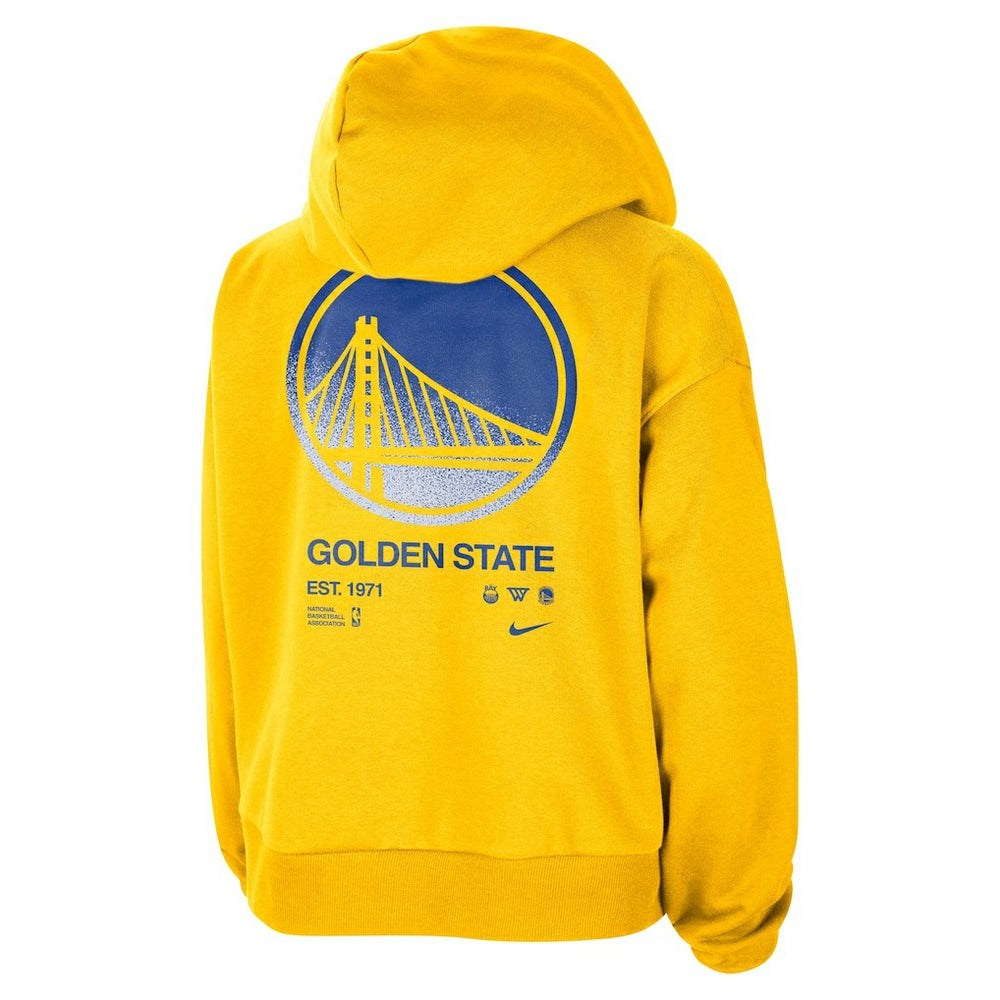 Gold Golden State Warriors Women's Courtside Standard Issue Performance Pullover Hoodie sale | NBA