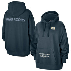 Navy Golden State Warriors Jordan Brand Women's Courtside Statement Edition Oversize Pullover Hoodie sale | NBA