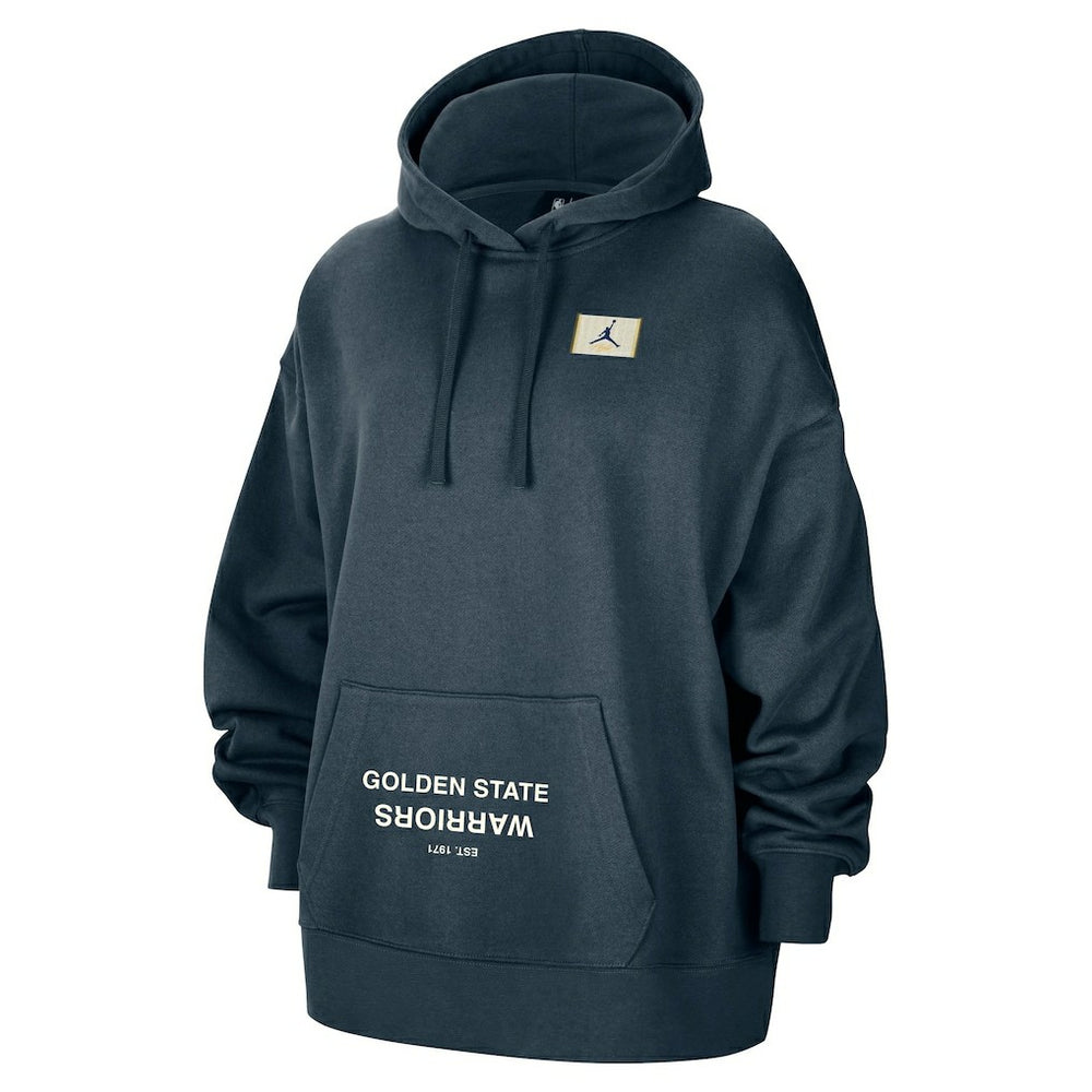 Navy Golden State Warriors Jordan Brand Women's Courtside Statement Edition Oversize Pullover Hoodie sale | NBA