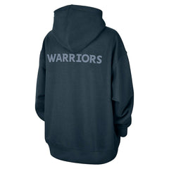 Navy Golden State Warriors Jordan Brand Women's Courtside Statement Edition Oversize Pullover Hoodie sale | NBA