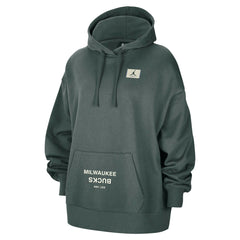 Green Milwaukee Bucks Jordan Brand Women's Courtside Statement Edition Oversize Pullover Hoodie | NBA