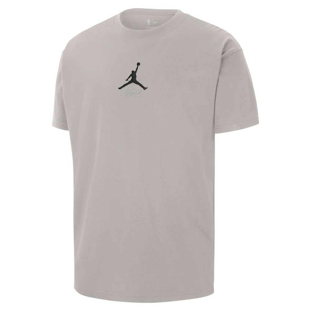 Stone Brooklyn Nets Jordan Brand Statement Edition Jumpman Flight Heavyweight T-Shirt | NBA