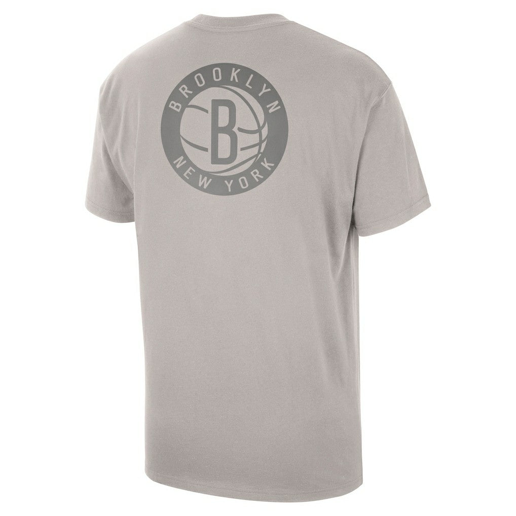 Stone Brooklyn Nets Jordan Brand Statement Edition Jumpman Flight Heavyweight T-Shirt | NBA
