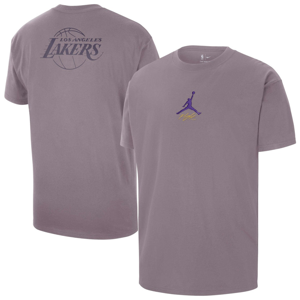 Purple Los Angeles Lakers Jordan Brand Statement Edition Jumpman Flight Heavyweight T-Shirt | NBA