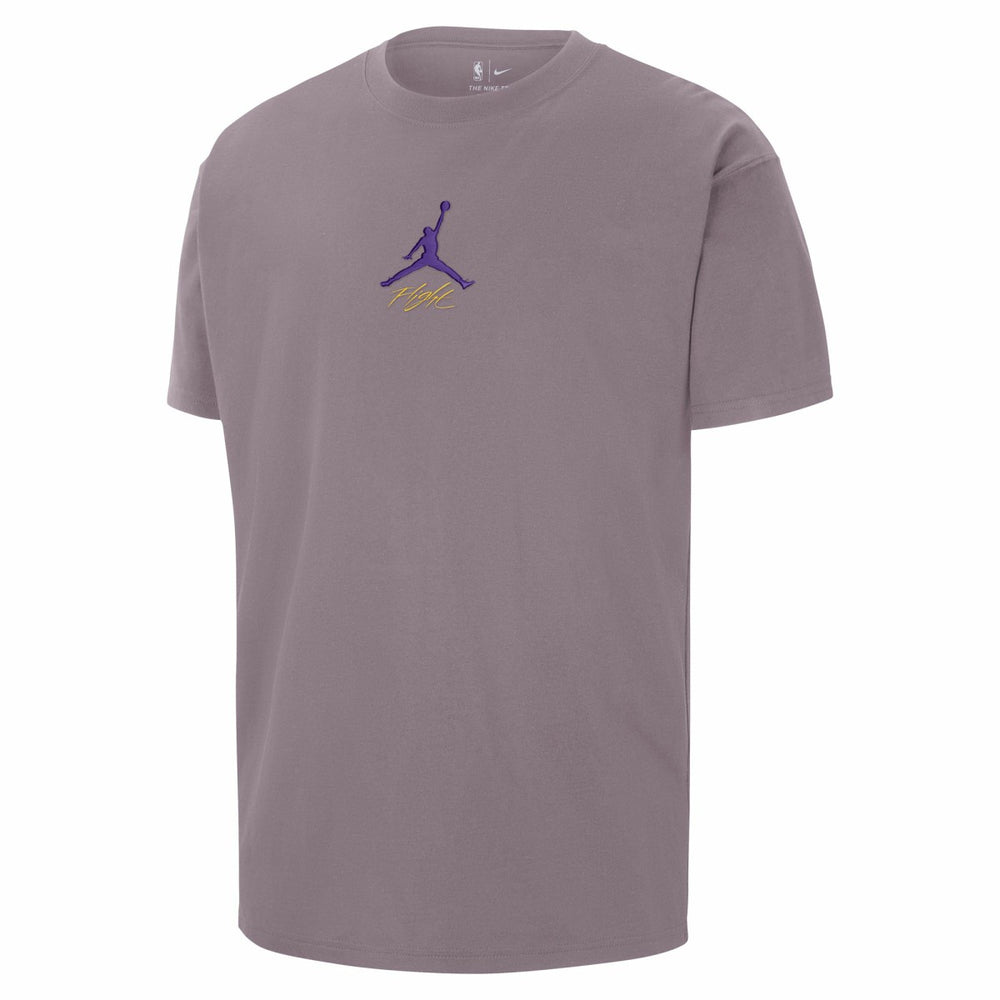 Purple Los Angeles Lakers Jordan Brand Statement Edition Jumpman Flight Heavyweight T-Shirt | NBA