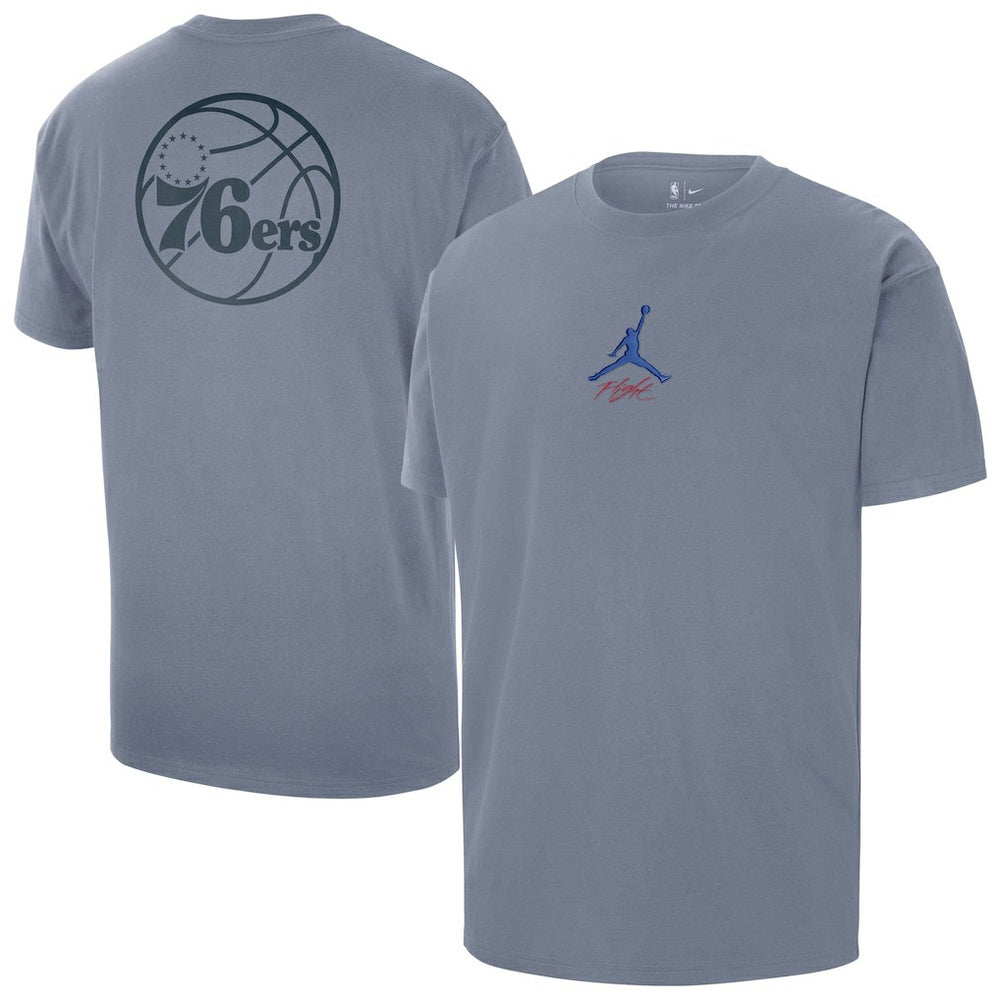 Blue Philadelphia 76ers Jordan Brand Statement Edition Jumpman Flight Heavyweight T-Shirt | NBA