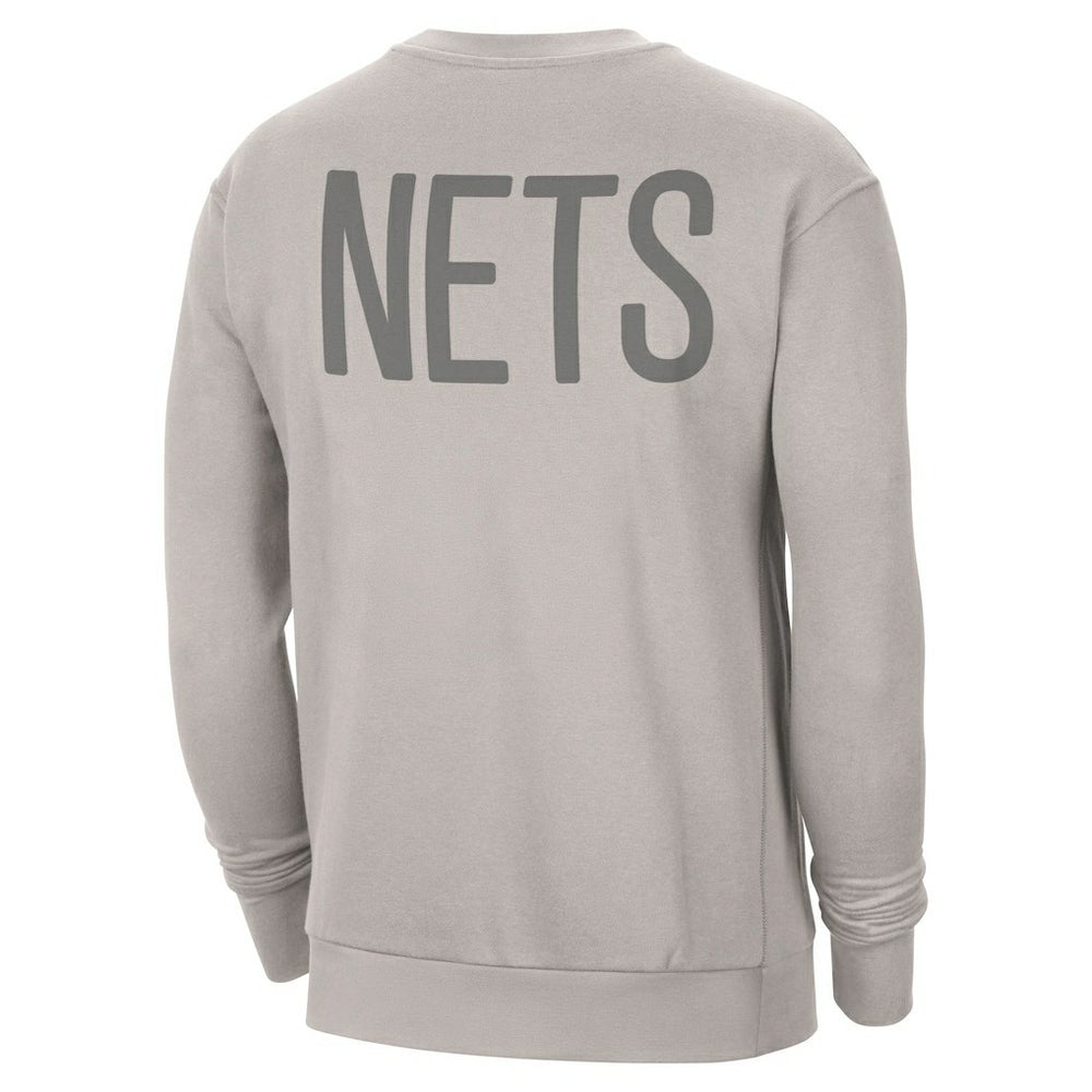 Stone Brooklyn Nets Jordan Brand Courtside Statement Edition Heavyweight Pullover Sweatshirt | NBA
