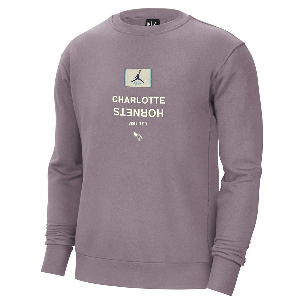 Purple Charlotte Hornets Jordan Brand Courtside Statement Edition Heavyweight Pullover Sweatshirt | NBA