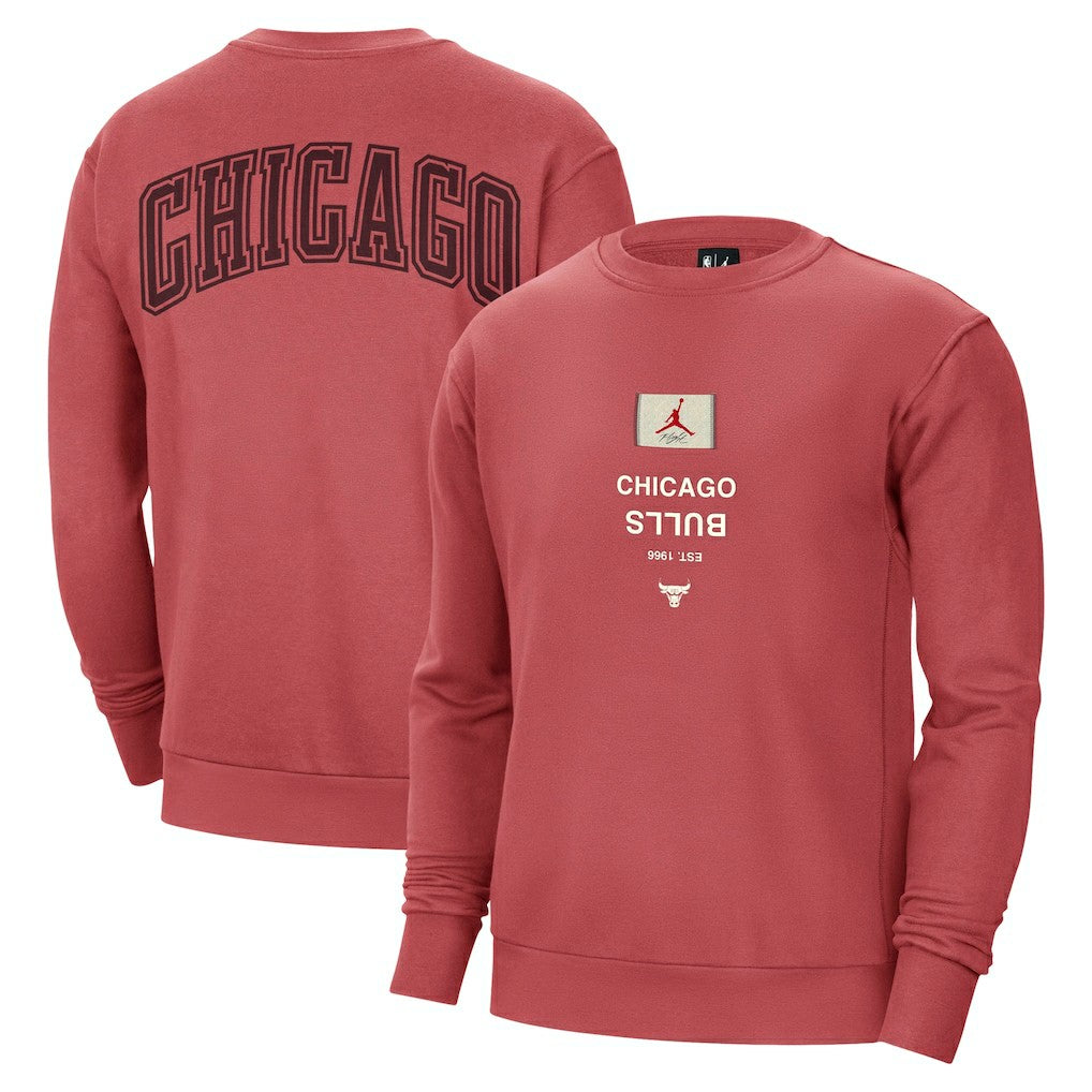 Red Chicago Bulls Jordan Brand Courtside Statement Edition Heavyweight Pullover Sweatshirt | NBA