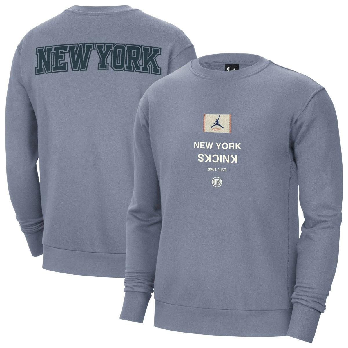 Blue New York Knicks Jordan Brand Courtside Statement Edition Heavyweight Pullover Sweatshirt | NBA