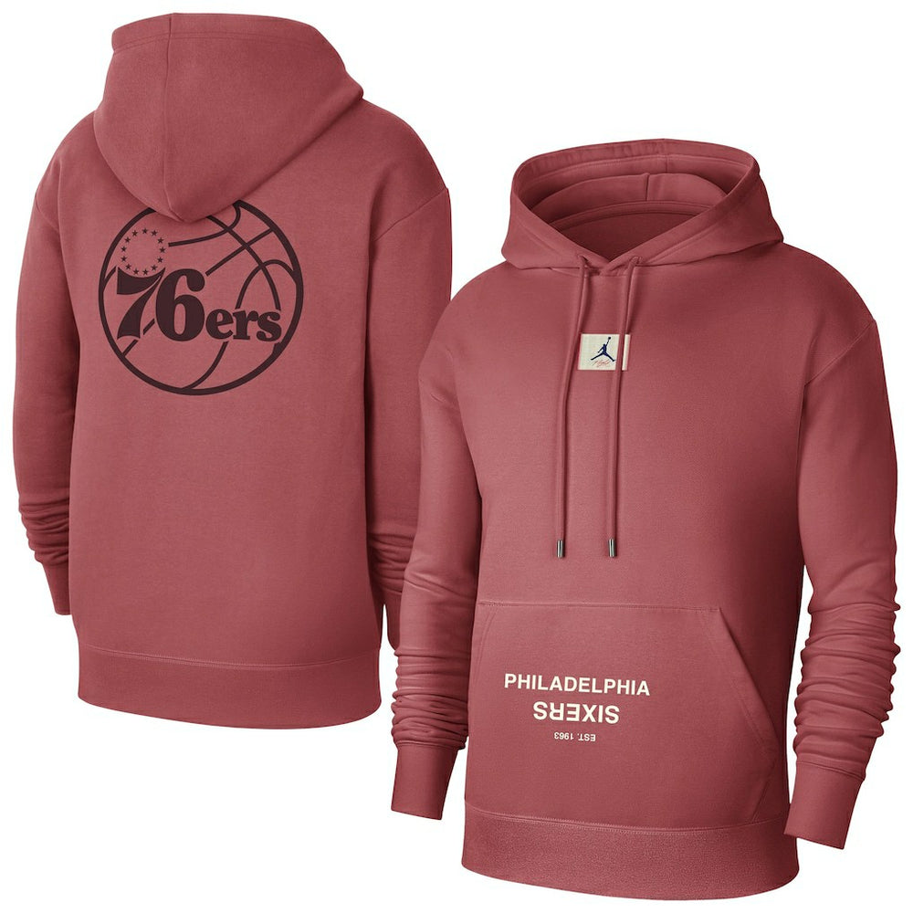 Red Philadelphia 76ers Jordan Brand Courtside Statement Edition Pullover Hoodie | NBA
