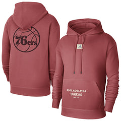 Red Philadelphia 76ers Jordan Brand Courtside Statement Edition Pullover Hoodie | NBA