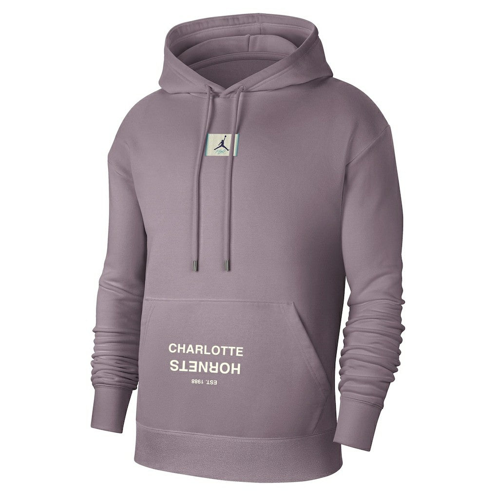 Purple Charlotte Hornets Jordan Brand Courtside Statement Edition Pullover Hoodie | NBA