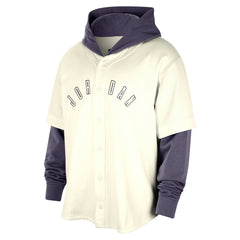 Cream/Purple Phoenix Suns Jordan Brand Courtside Statement Edition MVP Jersey Pullover Hoodie | NBA