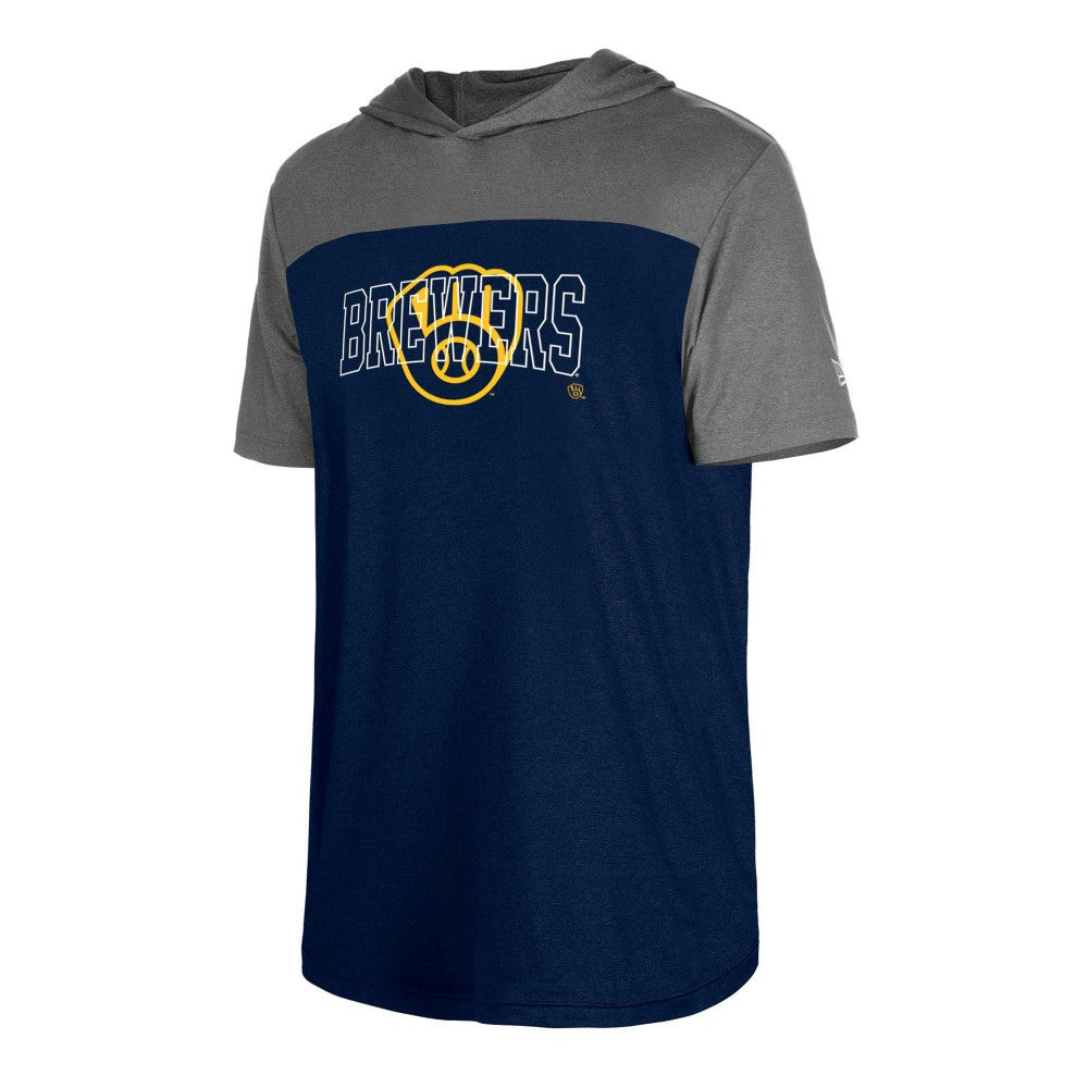 Milwaukee Brewers New Era Active Brushed Hoodie T-Shirt - MLB Hoodies
