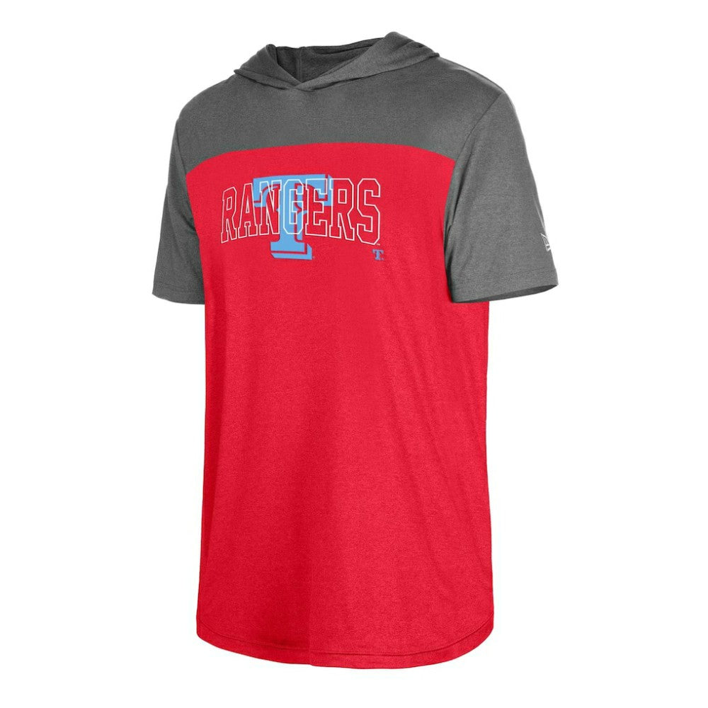 Texas Rangers New Era Active Brushed Hoodie T-Shirt - MLB Hoodies