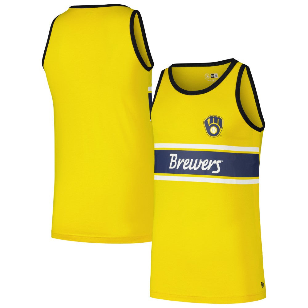 Milwaukee Brewers New Era Jersey Ringer Tank Top - MLB Jerseys