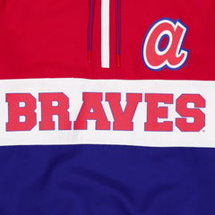Atlanta Braves New Era Ripstop Raglan Quarter-Zip Hoodie Windbreaker Jacket - MLB Jackets