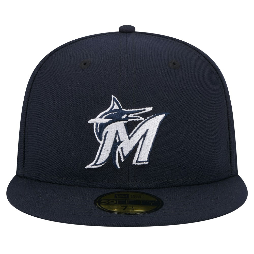 Miami Marlins New Era White Logo 59FIFTY Fitted Hat - MLB Hats