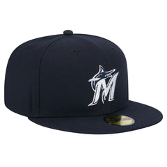 Miami Marlins New Era White Logo 59FIFTY Fitted Hat - MLB Hats