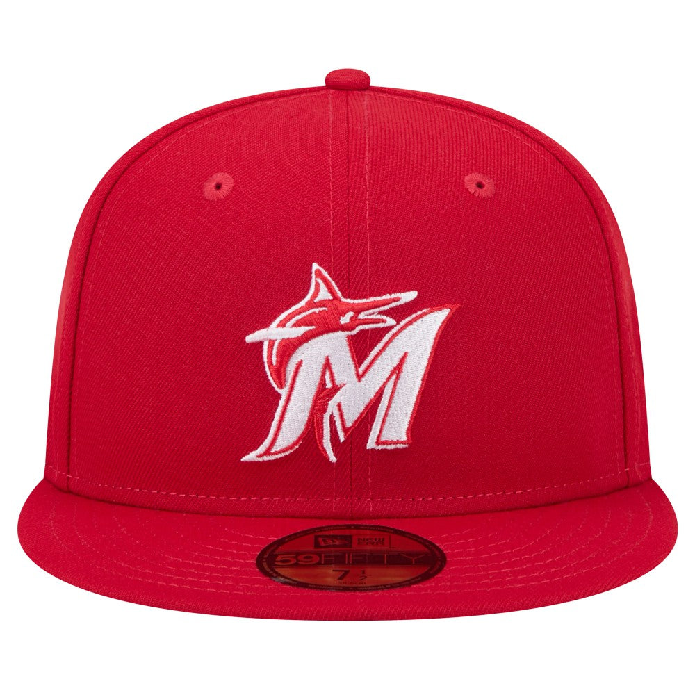 Miami Marlins New Era White Logo 59FIFTY Fitted Hat - MLB Hats