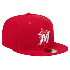 Miami Marlins New Era White Logo 59FIFTY Fitted Hat - MLB Hats