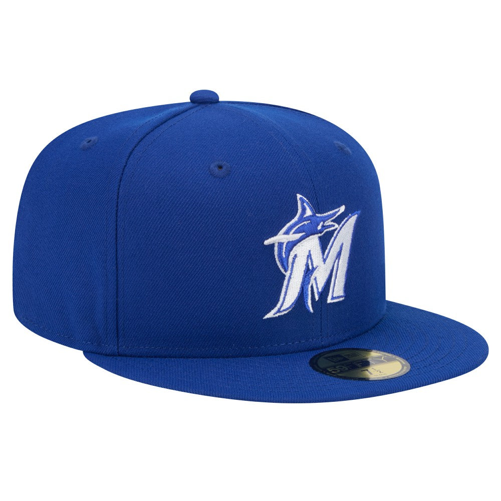 Miami Marlins New Era White Logo 59FIFTY Fitted Hat - MLB Hats