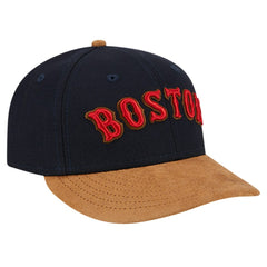 Boston Red Sox New Era Team Suede Visor Low Profile 59FIFTY Fitted Hat - MLB Hats