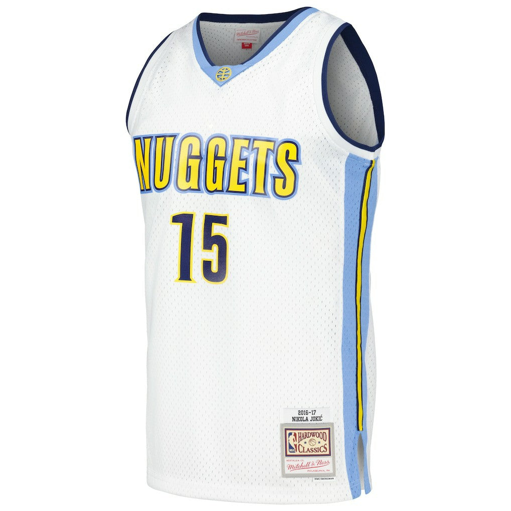 White Nikola Jokic Denver Nuggets 2016/17 Throwback Swingman Jersey sale | NBA