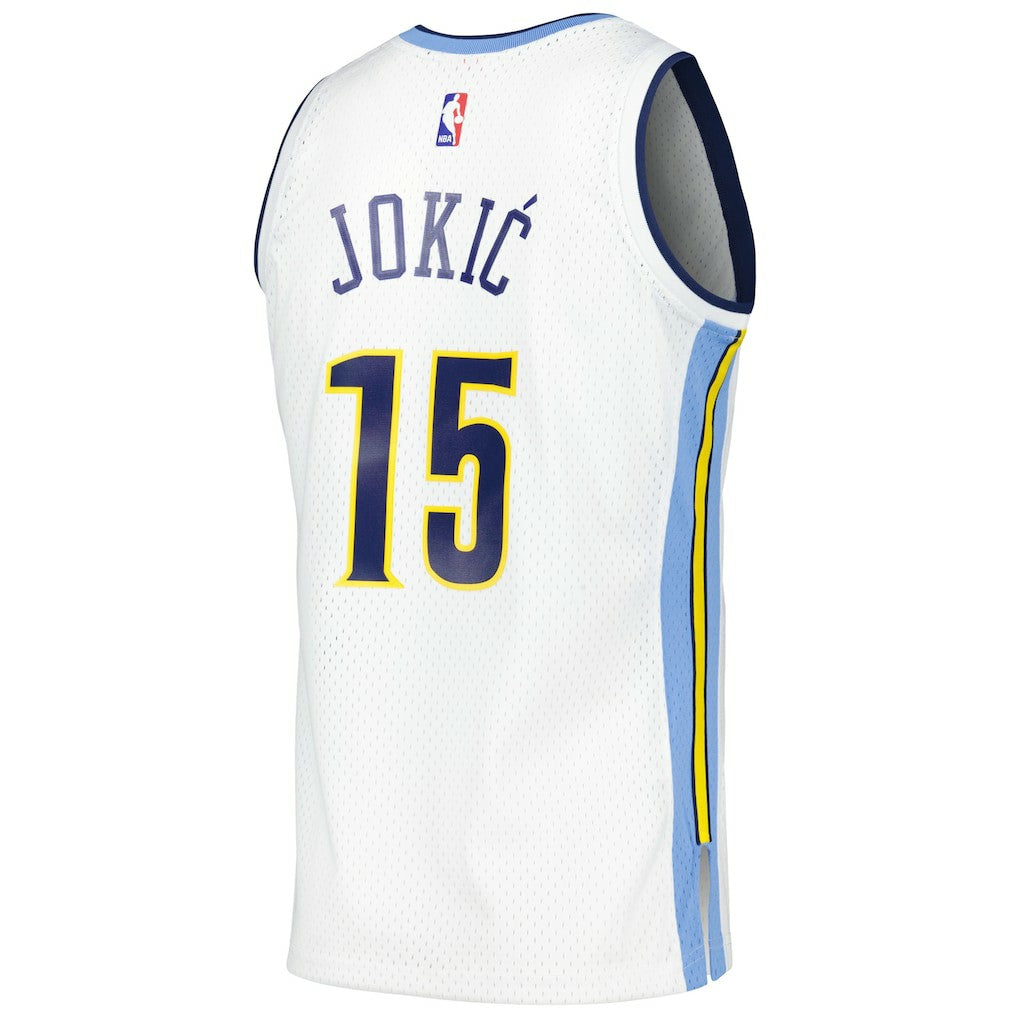 White Nikola Jokic Denver Nuggets 2016/17 Throwback Swingman Jersey sale | NBA