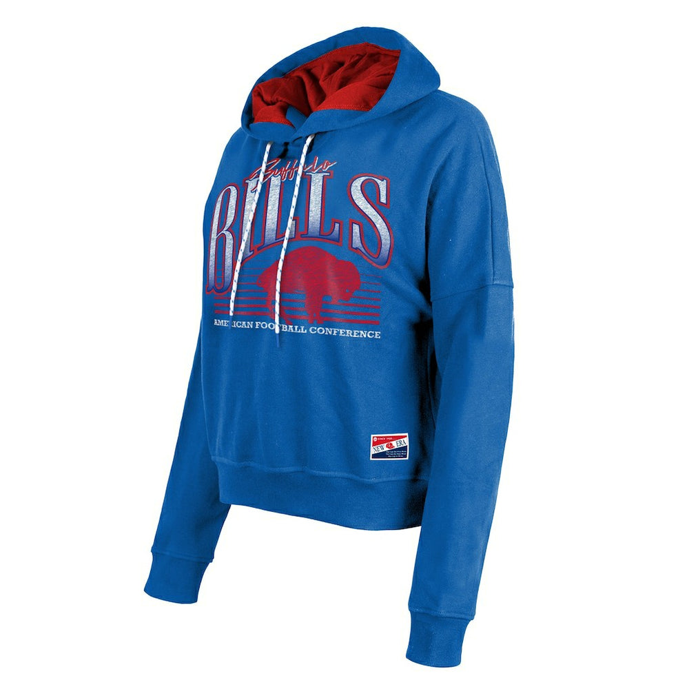 Buffalo Bills Women's Throwback Boxy Pullover Hoodie | NFL Hot
