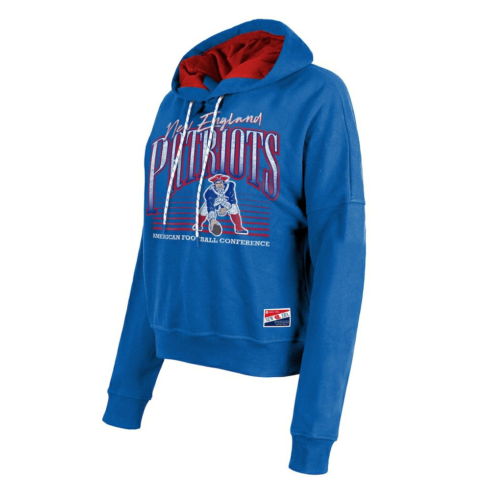 New England Patriots Women's Throwback Boxy Pullover Hoodie | NFL Online