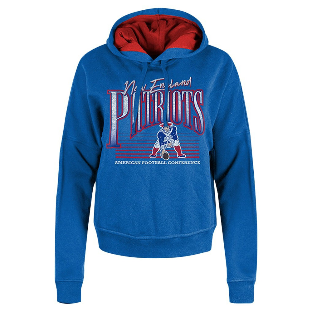 New England Patriots Women's Throwback Boxy Pullover Hoodie | NFL Online