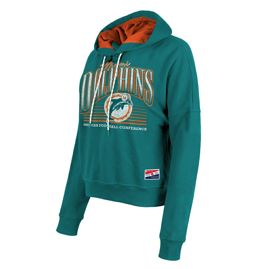 Miami Dolphins Women's Throwback Boxy Pullover Hoodie | NFL Near me