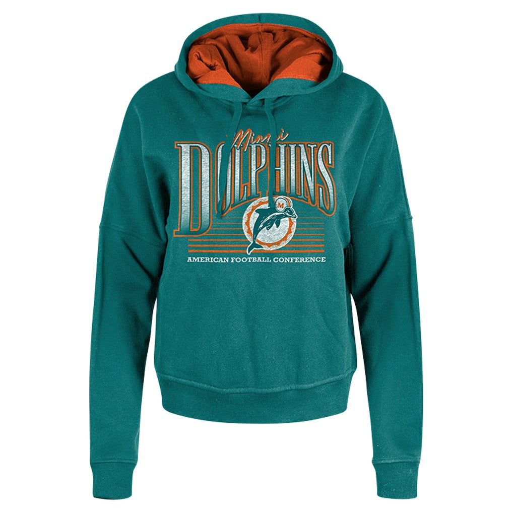 Miami Dolphins Women's Throwback Boxy Pullover Hoodie | NFL Near me