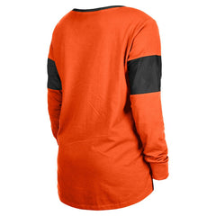 Cincinnati Bengals Women's Lace-Up Notch-Neck Long Sleeve T-Shirt | NFL Online