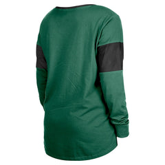 New York Jets Women's Lace-Up Notch-Neck Long Sleeve T-Shirt | NFL US