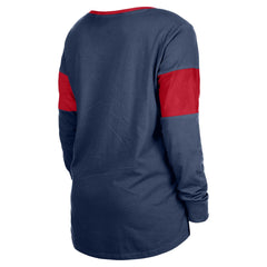 Houston Texans Women's Lace-Up Notch-Neck Long Sleeve T-Shirt | NFL On sale
