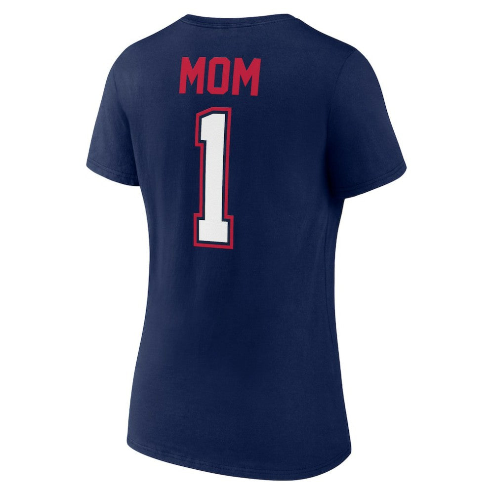 Atlanta Braves Fanatics Women's Plus Size Mother's Day #1 Mom V-Neck T-Shirt - MLB T-shirts