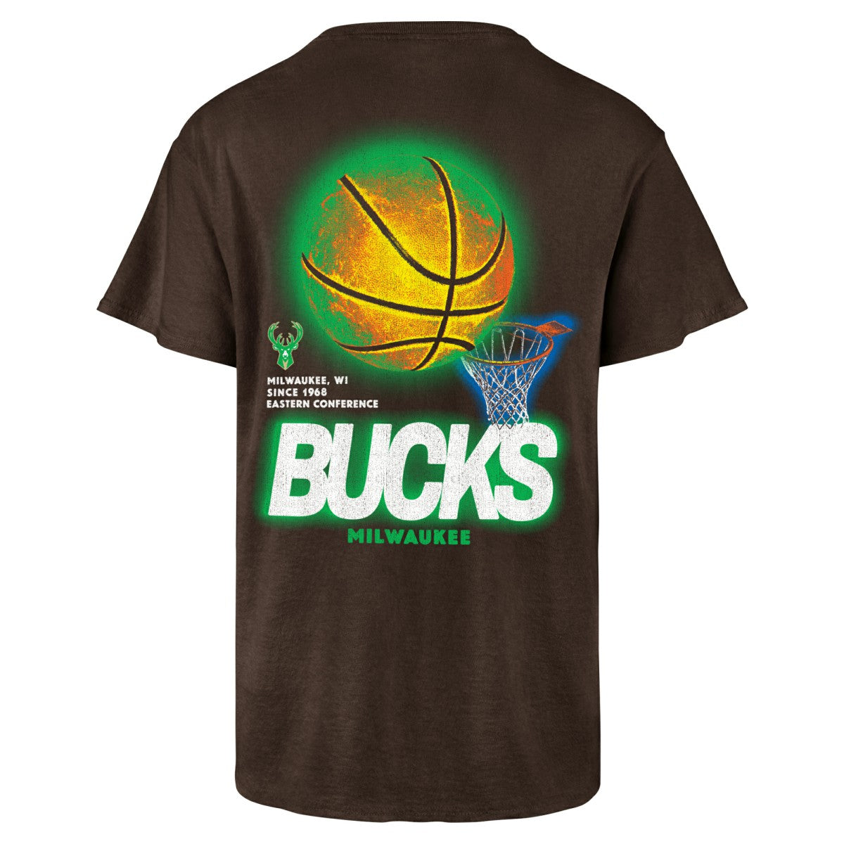 Brown Milwaukee Bucks '47 Vintage Tubular Dagger Tradition Premium T-Shirt | NBA
