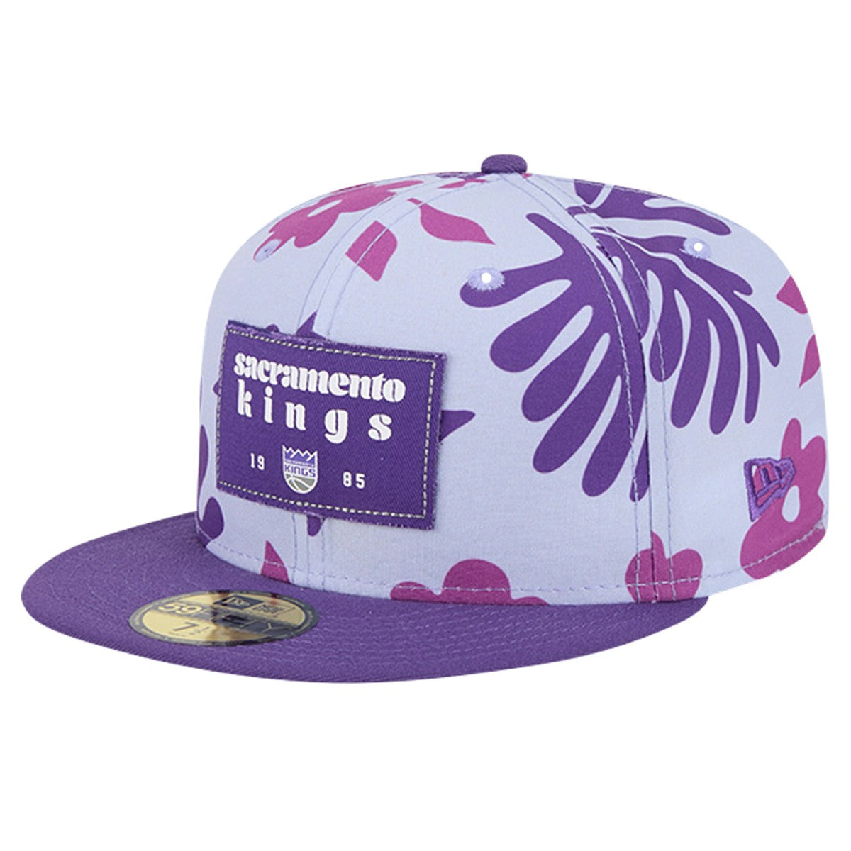 Purple Sacramento Kings Palm Fronds 2-Tone 59FIFTY Fitted Hat | NBA