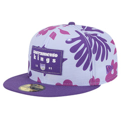 Purple Sacramento Kings Palm Fronds 2-Tone 59FIFTY Fitted Hat | NBA