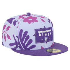 Purple Sacramento Kings Palm Fronds 2-Tone 59FIFTY Fitted Hat | NBA