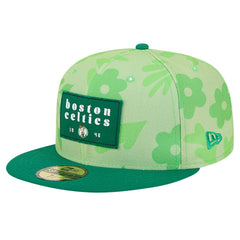 Kelly Green Boston Celtics Palm Fronds 2-Tone 59FIFTY Fitted Hat | NBA