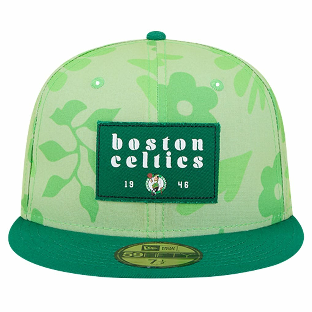 Kelly Green Boston Celtics Palm Fronds 2-Tone 59FIFTY Fitted Hat | NBA