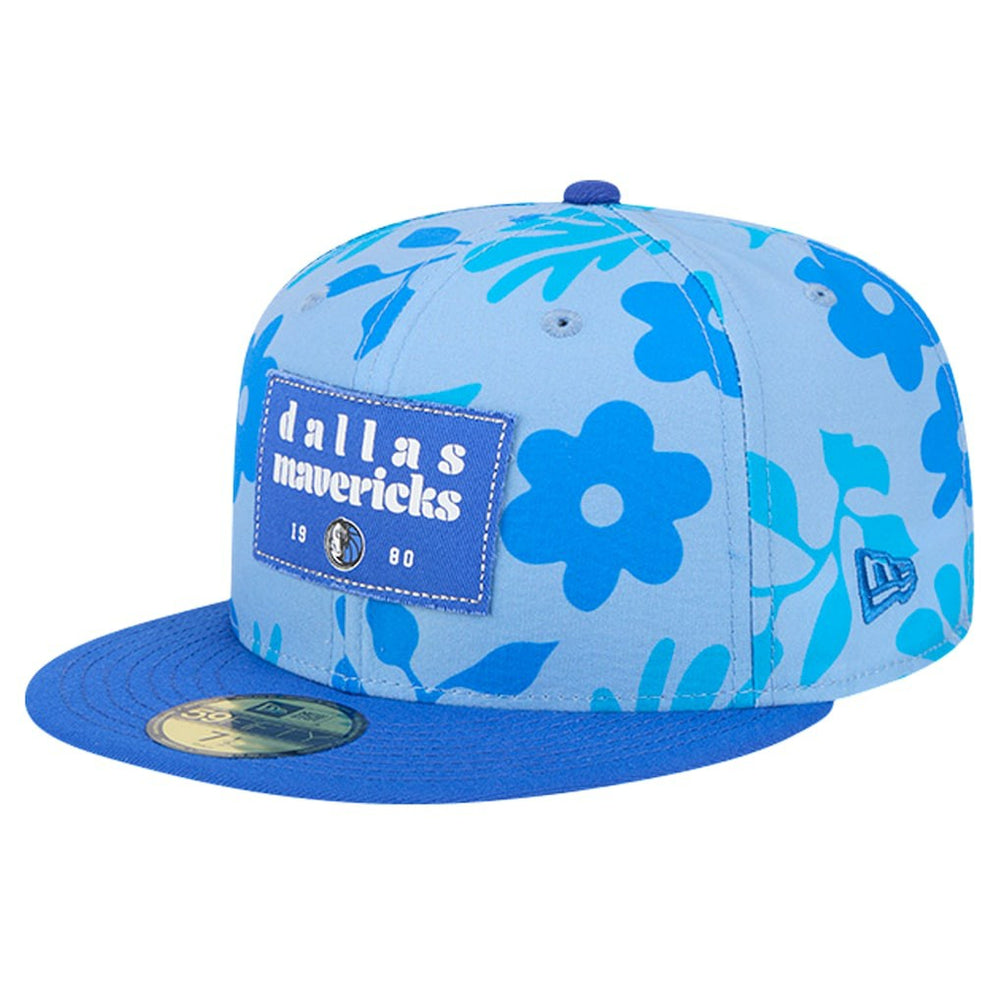 Blue Dallas Mavericks Palm Fronds 2-Tone 59FIFTY Fitted Hat sale | NBA