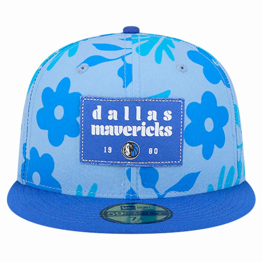 Blue Dallas Mavericks Palm Fronds 2-Tone 59FIFTY Fitted Hat sale | NBA