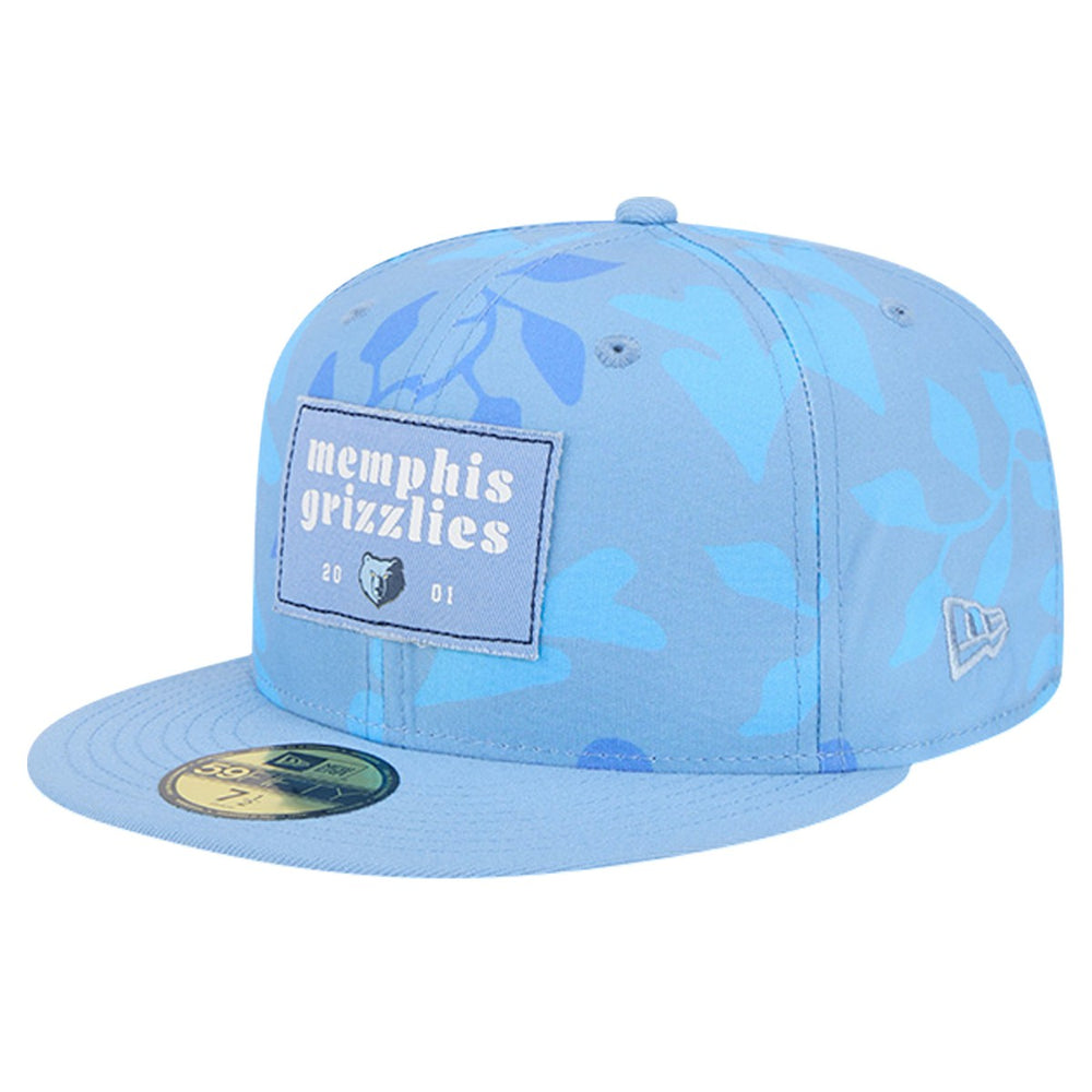 Blue Memphis Grizzlies Palm Fronds 2-Tone 59FIFTY Fitted Hat | NBA